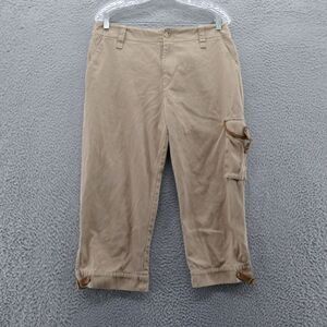 Ralph Lauren‎ Womens Vintage Equestrian Cropped Pants 10 Brown Cargo Buckles LRL